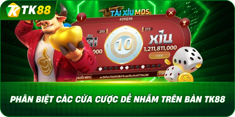 Phân Biệt Các Cửa Cược Dễ Nhầm Trên Bàn Sic Bo TK88